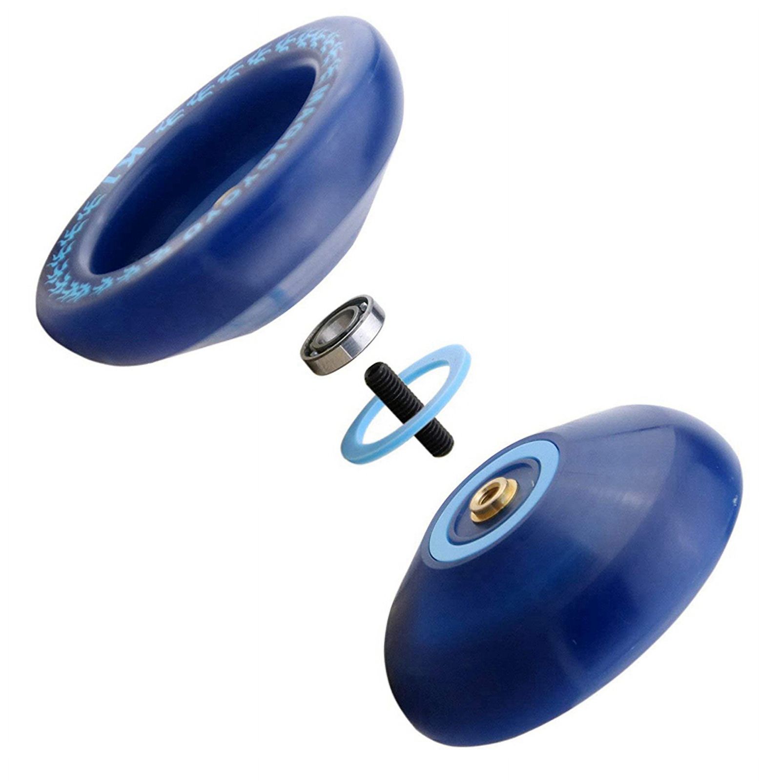 4X  Responsive YoYo K1-Plus with Yoyo Sack + 5 Strings and Yo-Yo Glove Gif,Blue