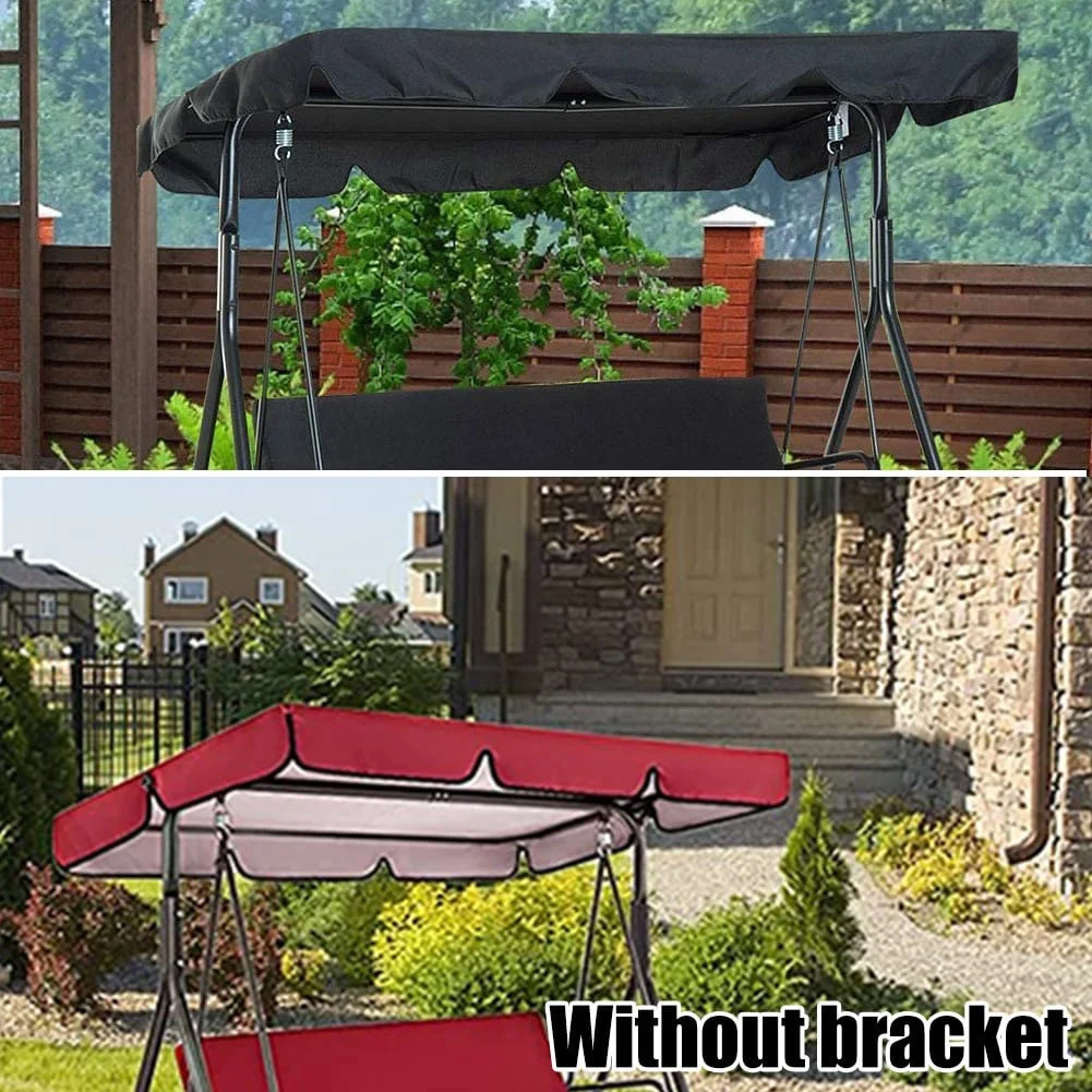 Garden Outdoor 3-Person Metal Porch Swing Chair Bench w/ Canopy（without swing, without chair）