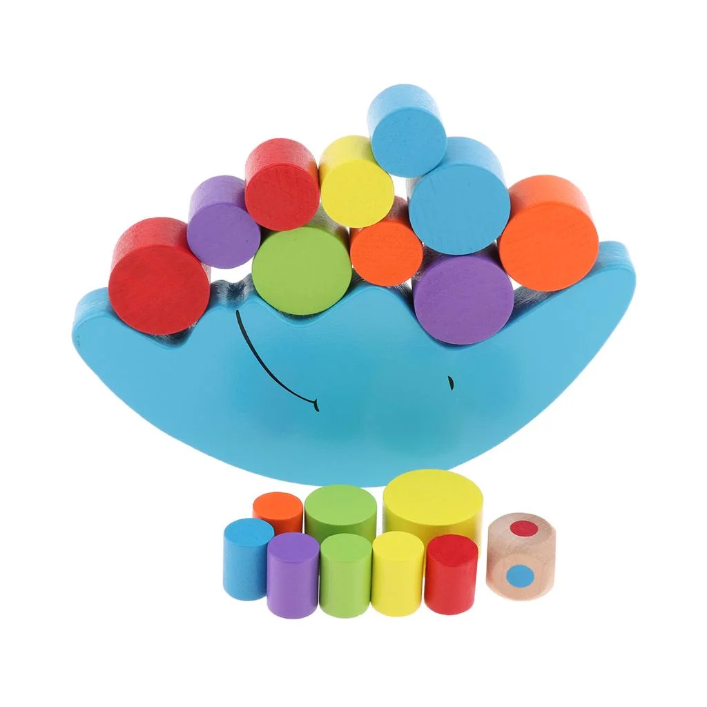 Children Wooden Wooden Building Blocks Stack Toy Stacking Game Balance Game