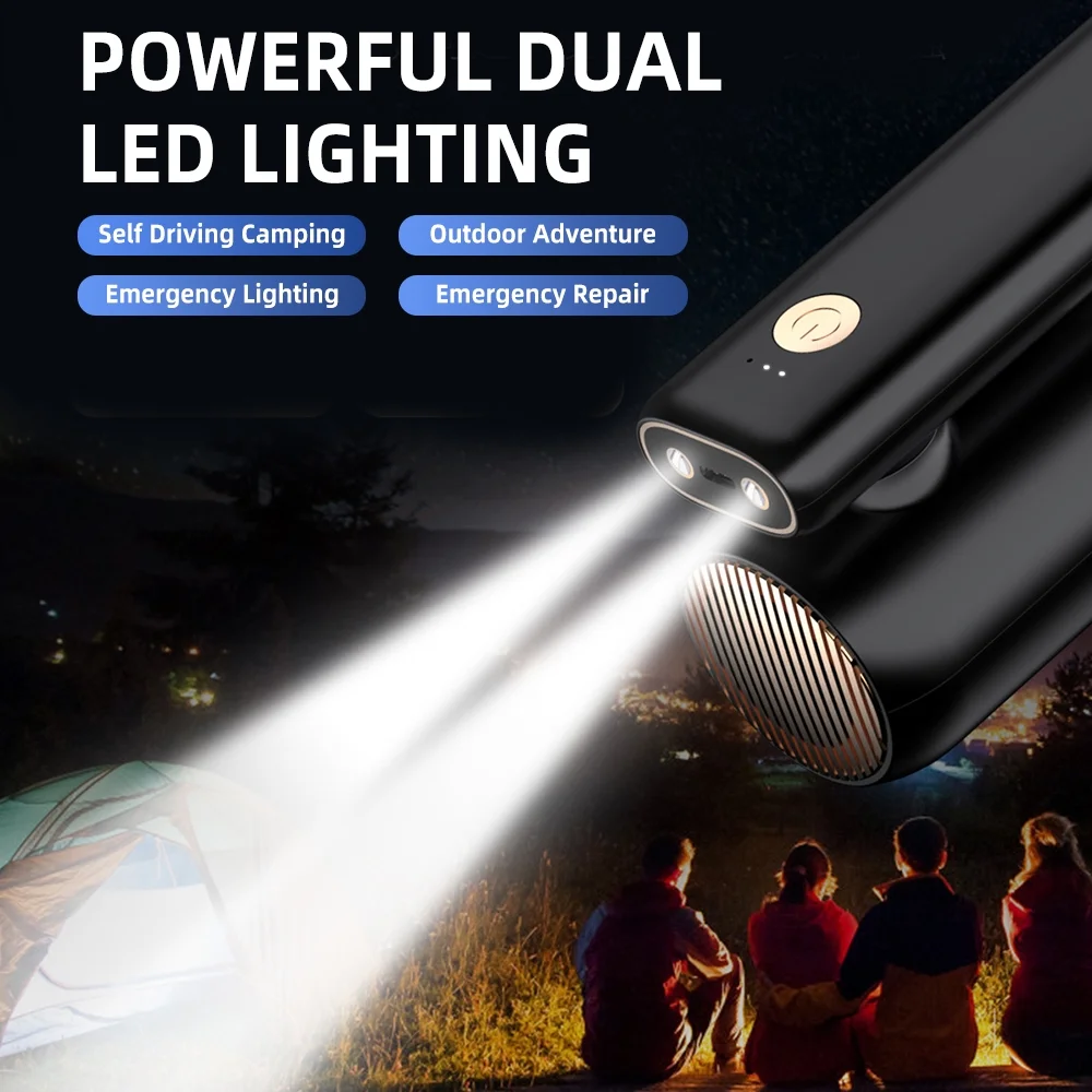 Jahy2Tech Portable Car Vacuum with LED Light Mini Car Vacuum Cleaner Wireless Rechargeable Handheld Folding Household Powerful Vacuum Cleaner