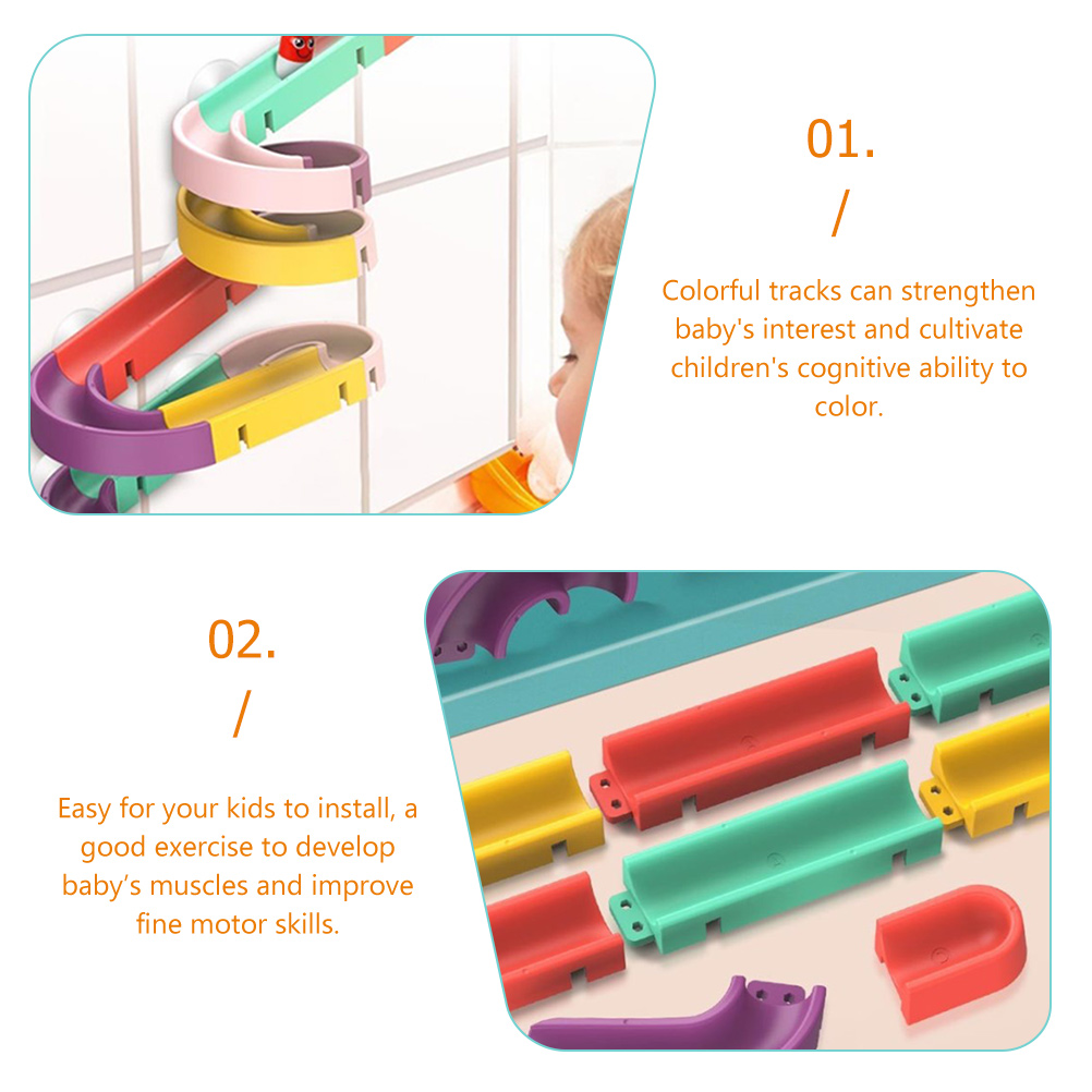 FRCOLOR 1 Set Rolling Ball Track Toy Track Building Toy Kids DIY Educational Toy