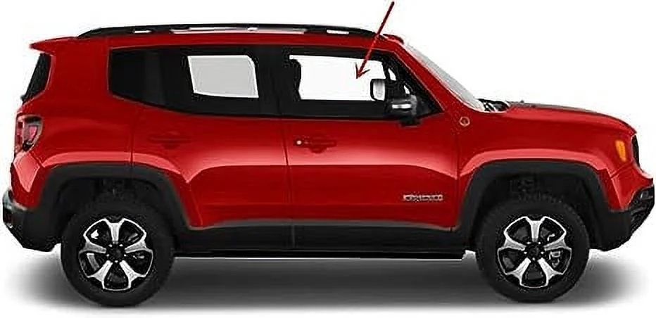 Passenger Right Side Front Door Window Door Glass Compatible with Jeep Renegade 2015-2021 Models