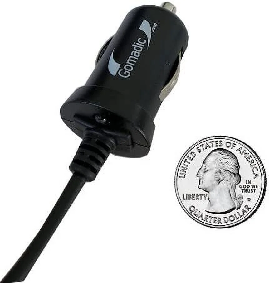 Gomadic Intelligent Compact Car / Auto DC Charger suitable for the Magellan Roadmate 1215 - 2A / 10W power at half the size. Uses Gomadic TipExchange