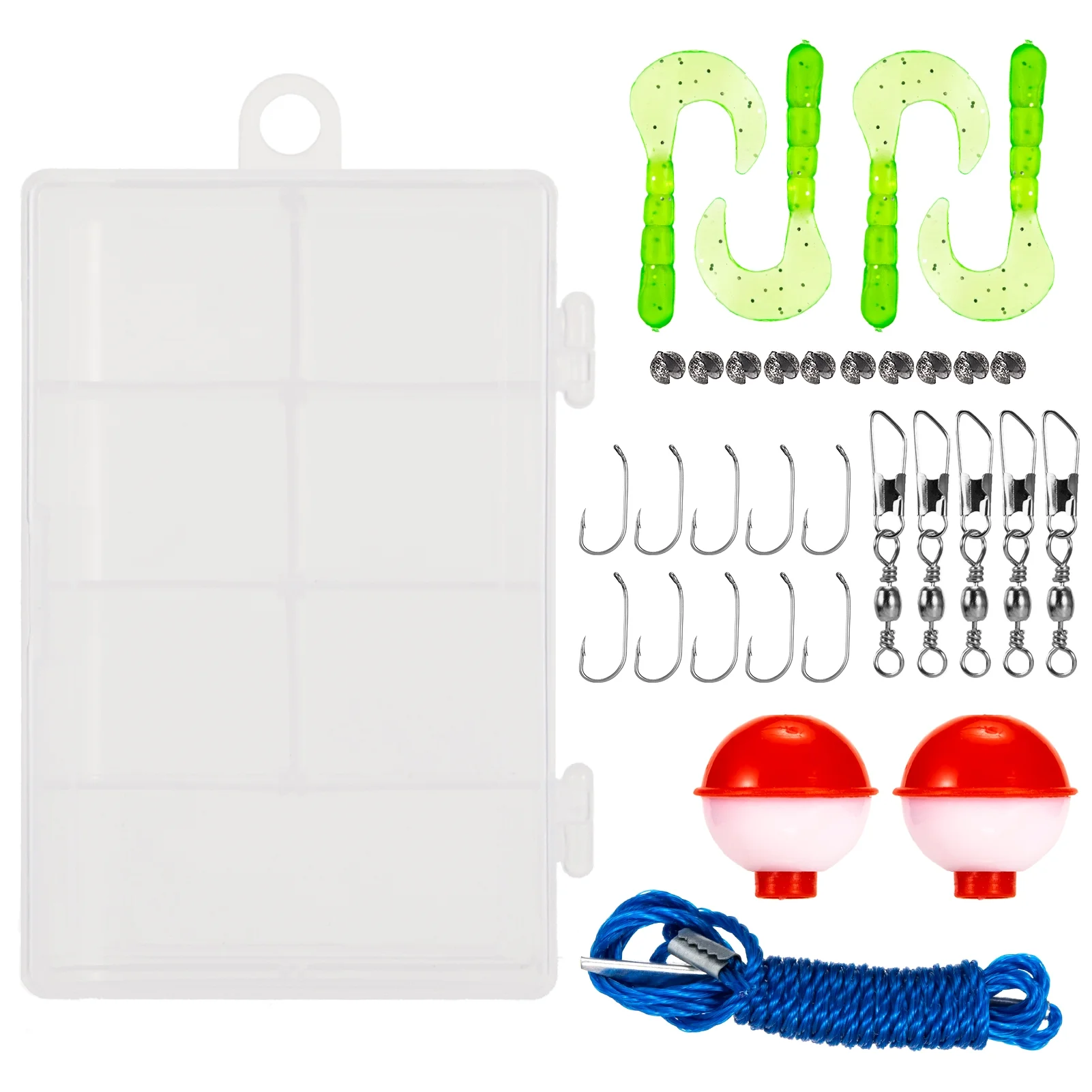 Tomshine Fishing Rod and Reel Combo with Carry Case 36pcs Fishing Tackle Set Telescopic Fishing Rod Pole with Reel Lures Float Hooks Accessories