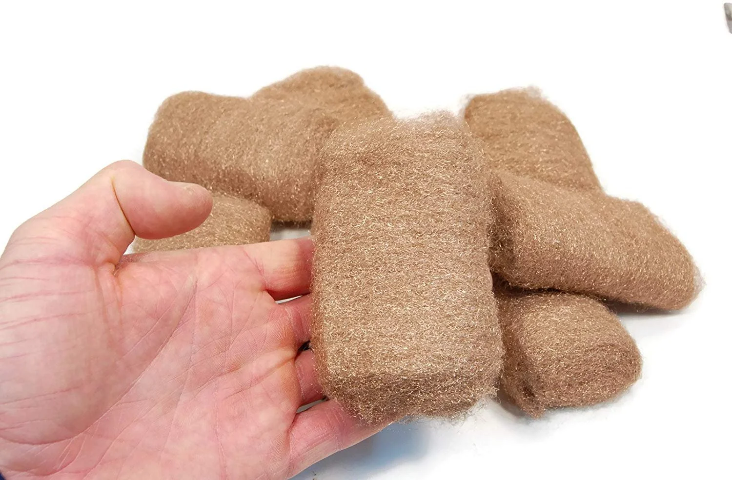 Rogue River Tools Bronze Wool Pads - FINE 8pc CHOOSE GRADE! Marine, Glass, Wood, IndustrialSoft Touch, No Rust! Made in the USA