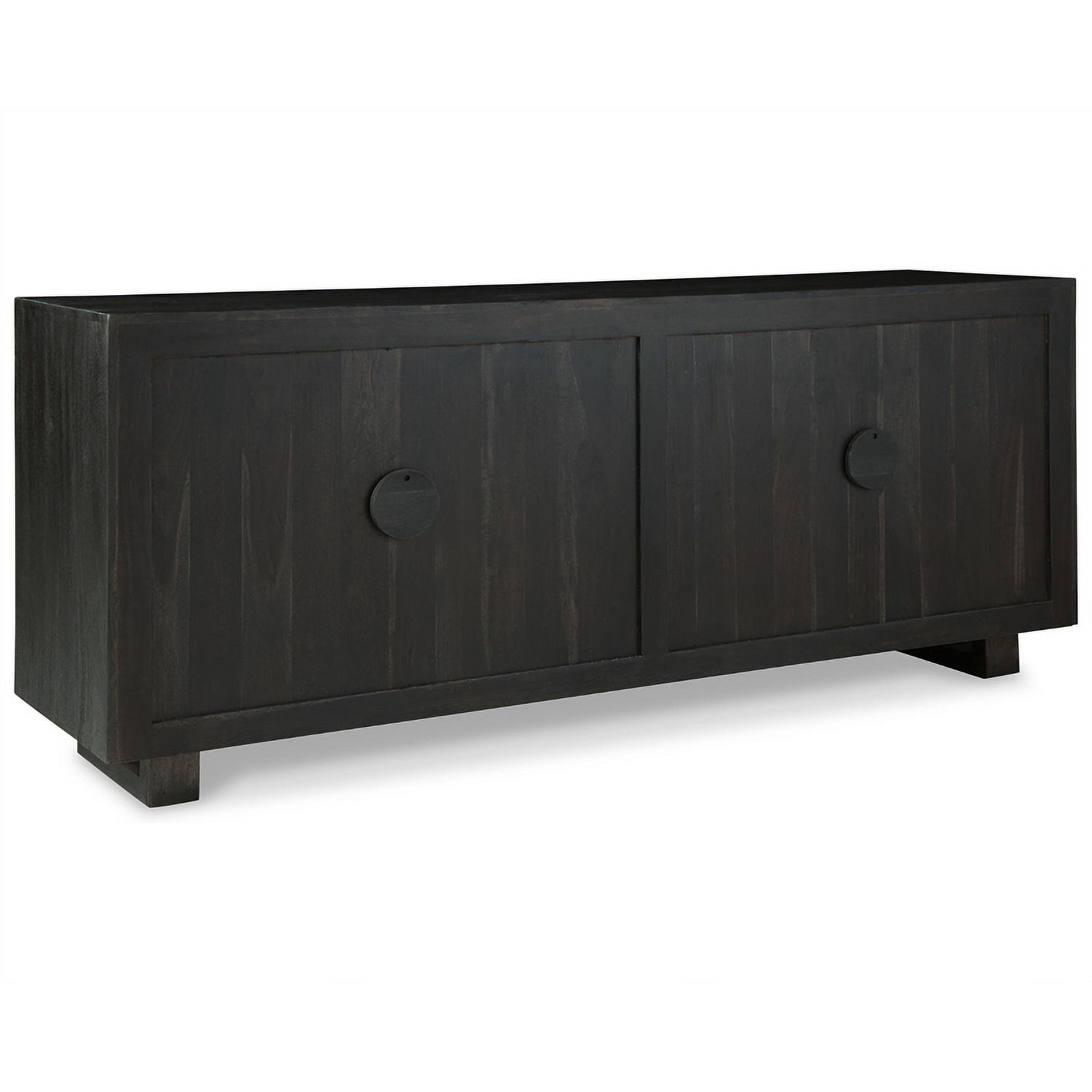 Ashley Furniture Lakenwood Wood Accent Cabinet in Light Gray and Black