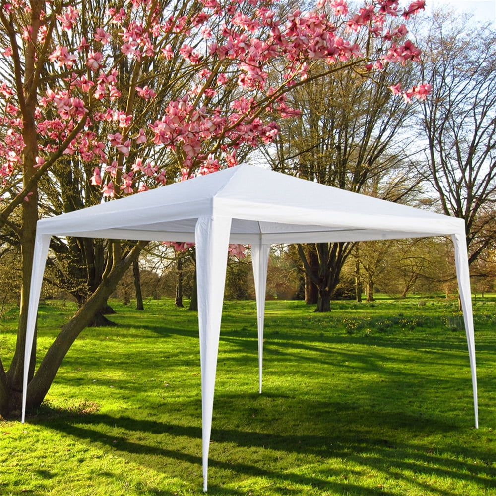 10’ x 10’ Party Tent Outdoor Canopy Tent Heavy Duty Steel Frame Patio Gazebo Pavilion Waterproof Sun Shelter Carport Tent without Sidewall