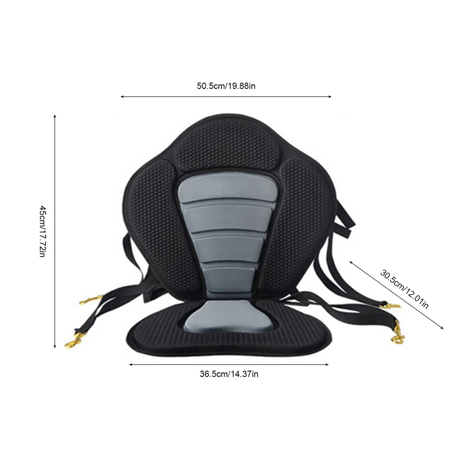 Adjustable Padded Kayak Seat Detachable Back Backpack Storage Bag Canoe Backrest