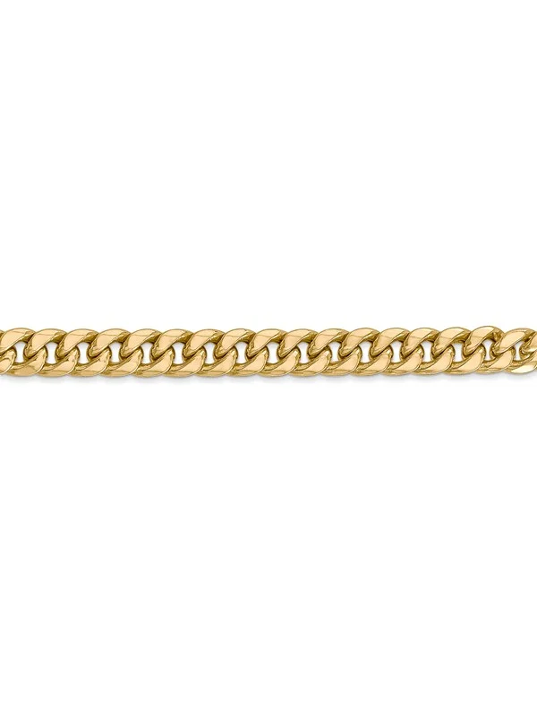 Heavy Semi-Solid Miami Cuban Link Chain Necklace in Real 14k Yellow Gold