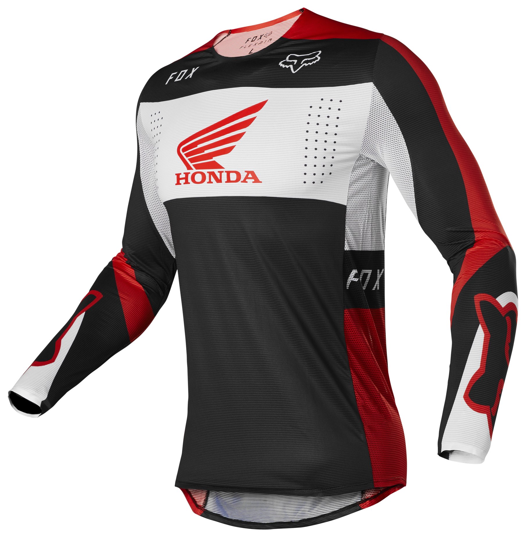 Fox Racing Flexair Honda Mens MX Offroad Jersey Fluo Red LG