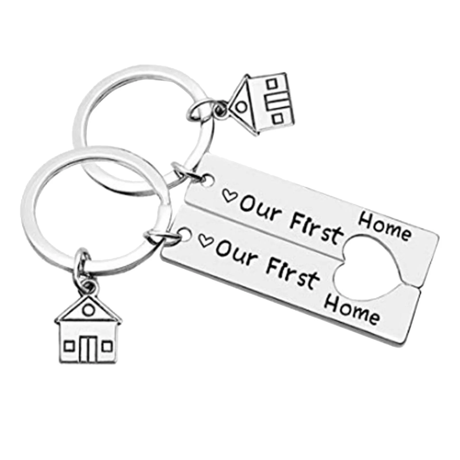TOYFUNNY Our First Home Keychains New House Keychain New Home Keychain House Keyrings Housewarming Gift Person Alarm Heavy Duty Key Ring Key Rings For Crafts Blank Keys Teasers For Women Womens Slim