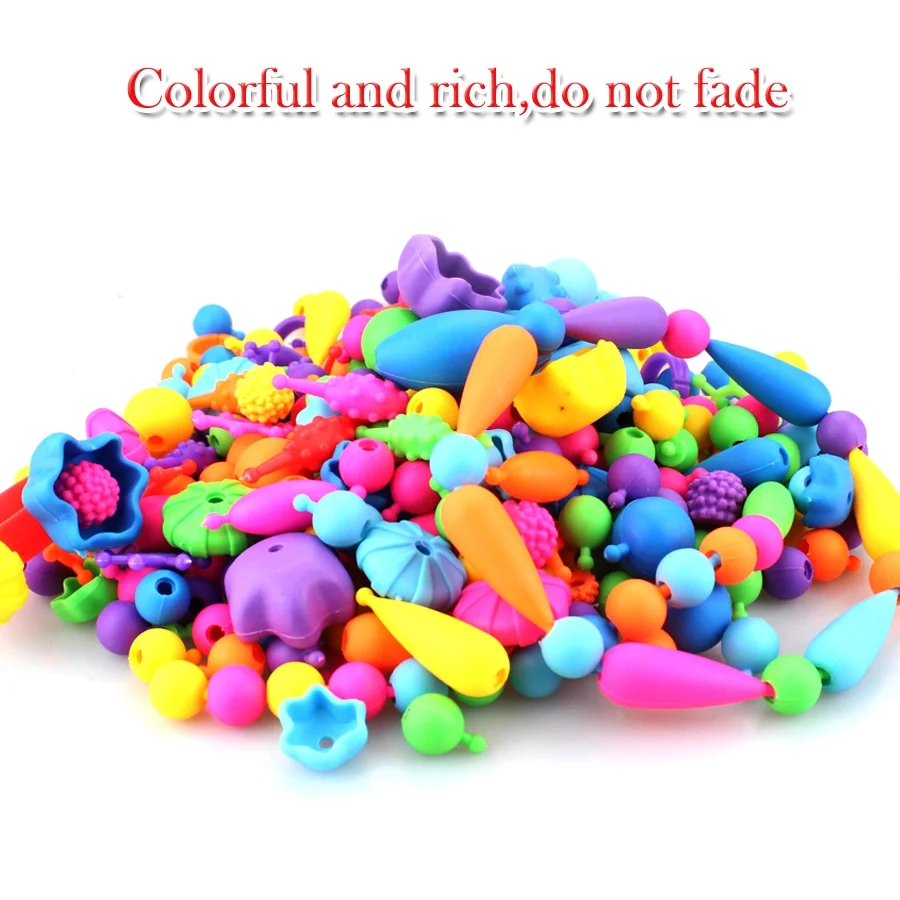 LNKOO Snap Pop Beads Girls Toy 160 Pieces DIY Jewelry Marking Kit Fashion Fun for Necklace Ring Bracelet Art Kids Crafts Birthday Fun Gifts Toys for 3, 4, 5, 6, 7,8 Year Old Kids Girls