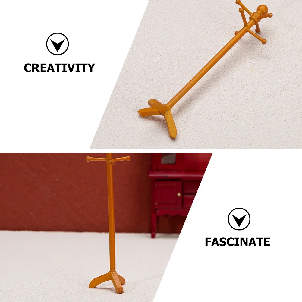 Set of 3 Dollhouse Drop Clothes Doll Clothes Hangers School Supplys Clay Pot Mini House Hangers