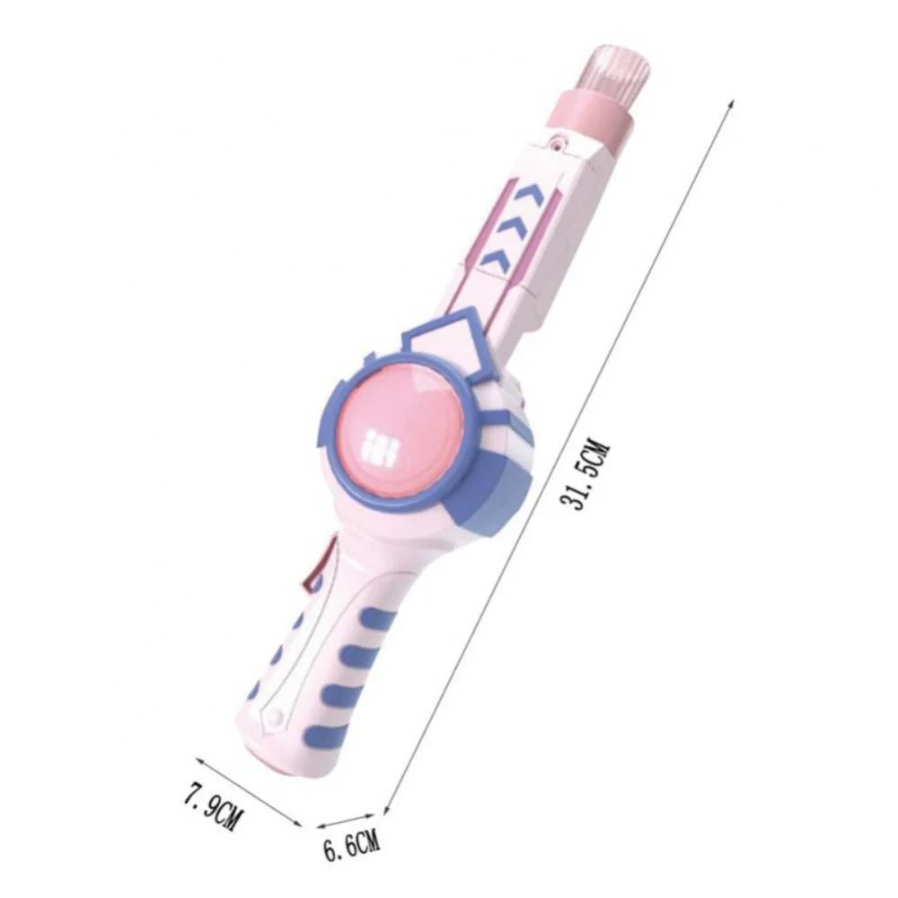 Elastic Smog Bubble Machine, Magic Smoke Bubble Machine Bubble Wand with Gloves,Music Bubble Gift Summer Must Have (Bubble Stick-Pink)