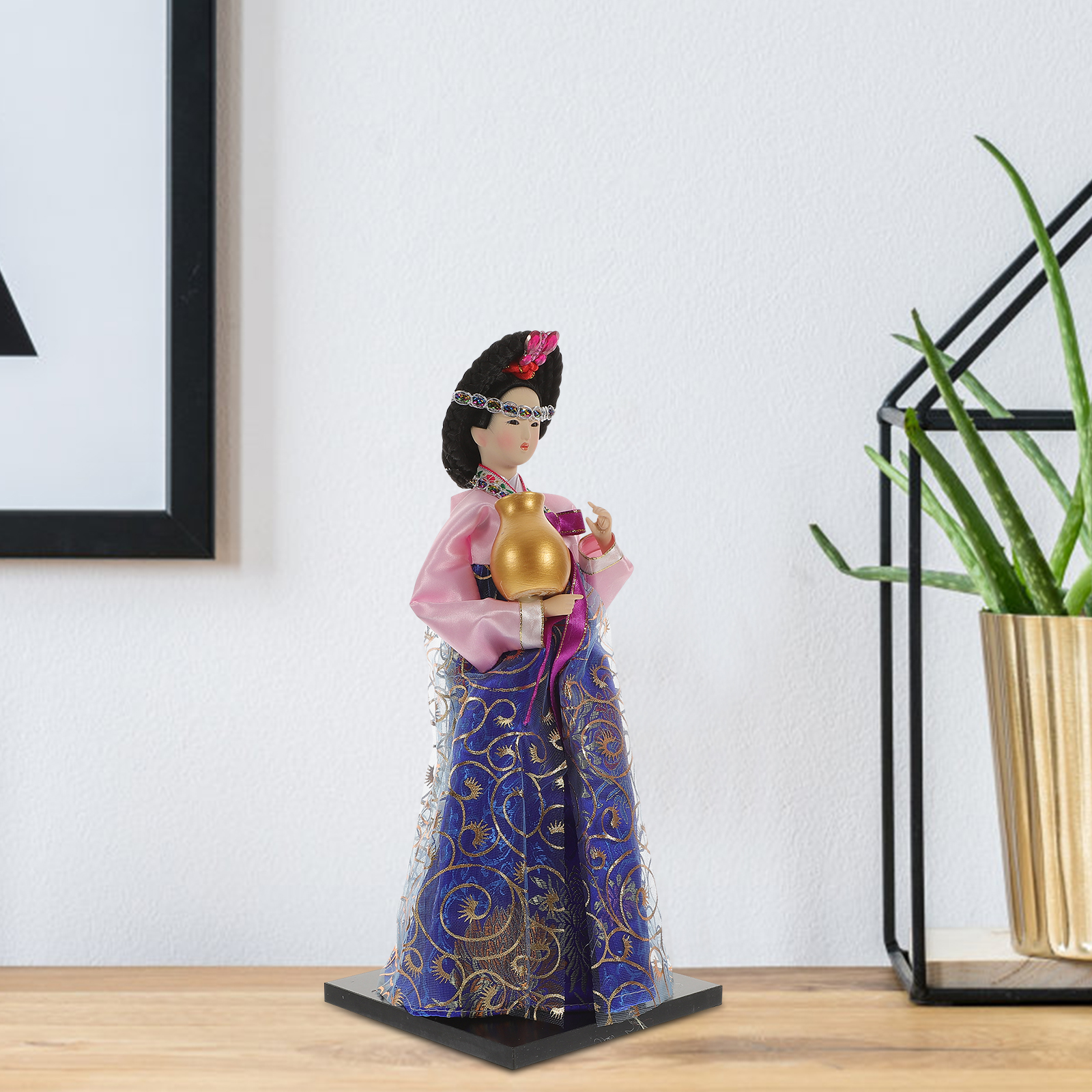 Korean Doll Japandi Home Decor Clan-style Person Art Crafts Japanese Decoration Porcelain Adornment Girl