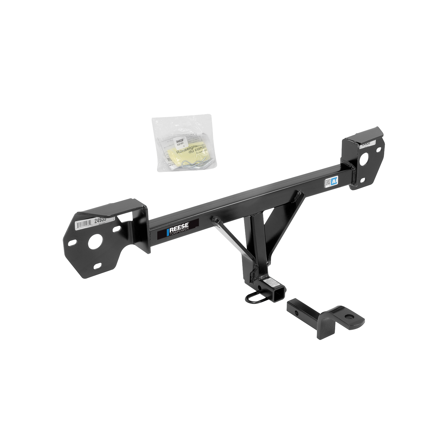 Reese Towpower 77322 Class 1 Trailer Hitch, 1-1/4 Inch Square Receiver, Black, Compatible with 2013-2016 Scion FR-S, 2013-2020 Subaru BRZ, 2017-2020 Toyota 86