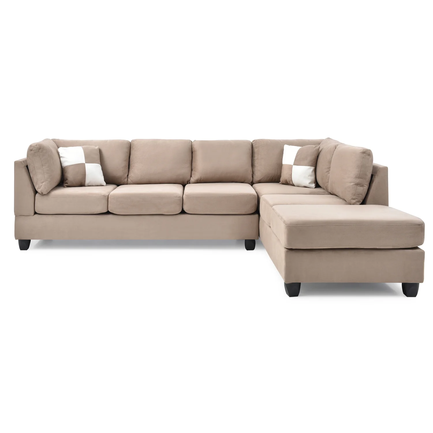 Homestock Urban Upmarket Sectional ( 3 Boxes) , Mocha