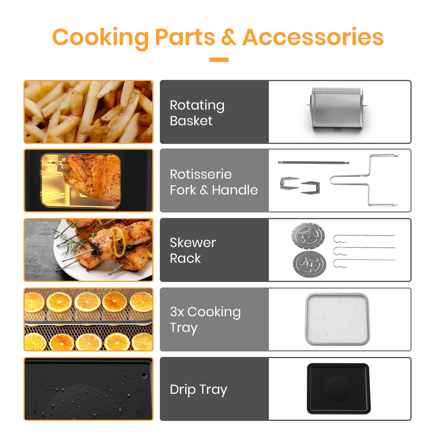 Pro Breeze 12.7 Quarts Large Air Fryer Oven - Air Fryer Toaster Oven, 19 Accessories, 12-in-1 Cooking Modes including Rotisserie & Food Dehydrator