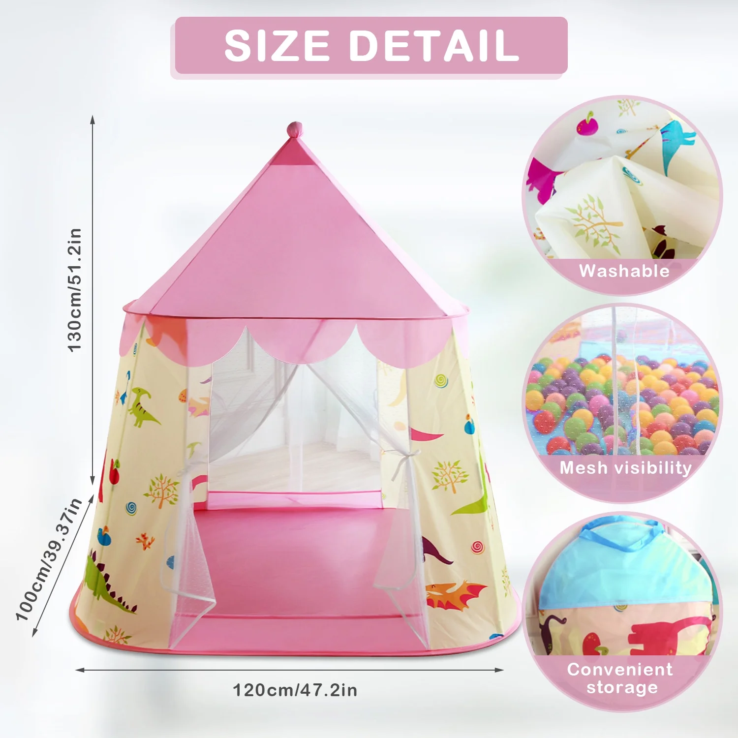 iLiebe Kids Play Tent , Portable Folding Tent Indoor Playhouse