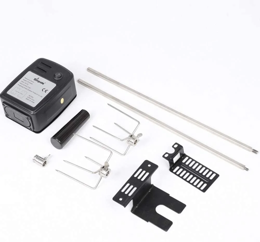 Stainless Steel Rotisserie, Grill Rotisserie Set for BBQ Spit Rod with Electric Motor