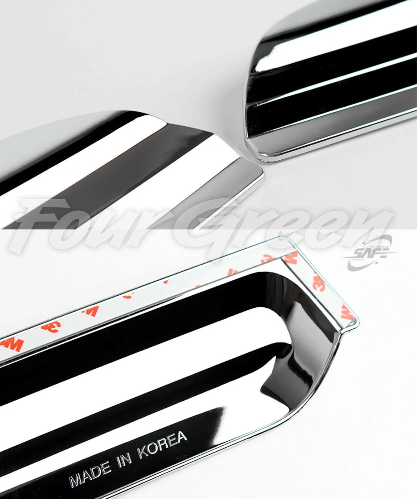 Chrome Window Wind Visors Sun  Rain Deflectors Guards for Kia Forte 2009 - 2012