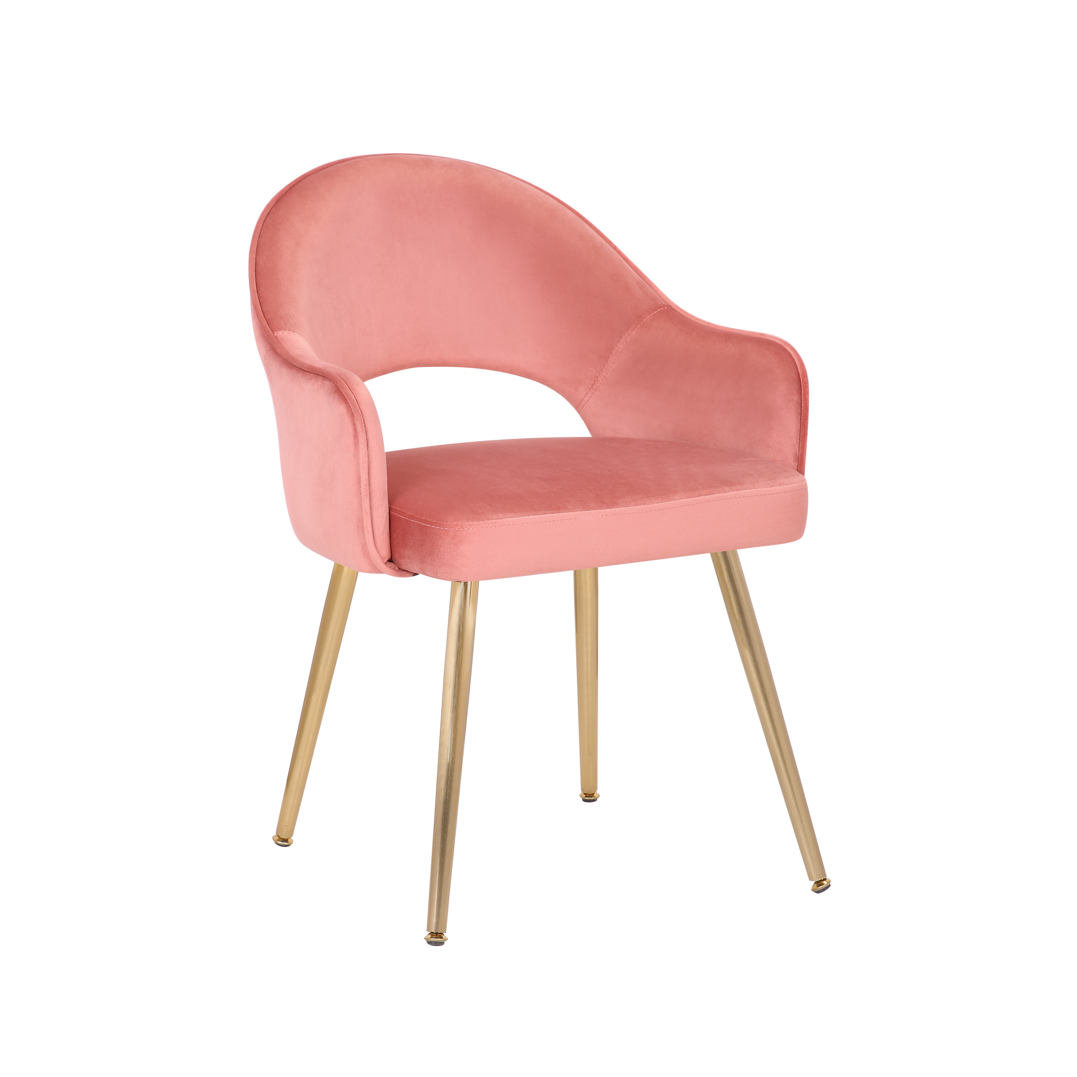 Porthos Home Fifer Dining Chairs With Elegant Velvet Upholstery, Stylish Gold Metal Legs And Ergonomic Rounded Back (Suitable For Dining Rooms And Kitchens Of All Sizes)