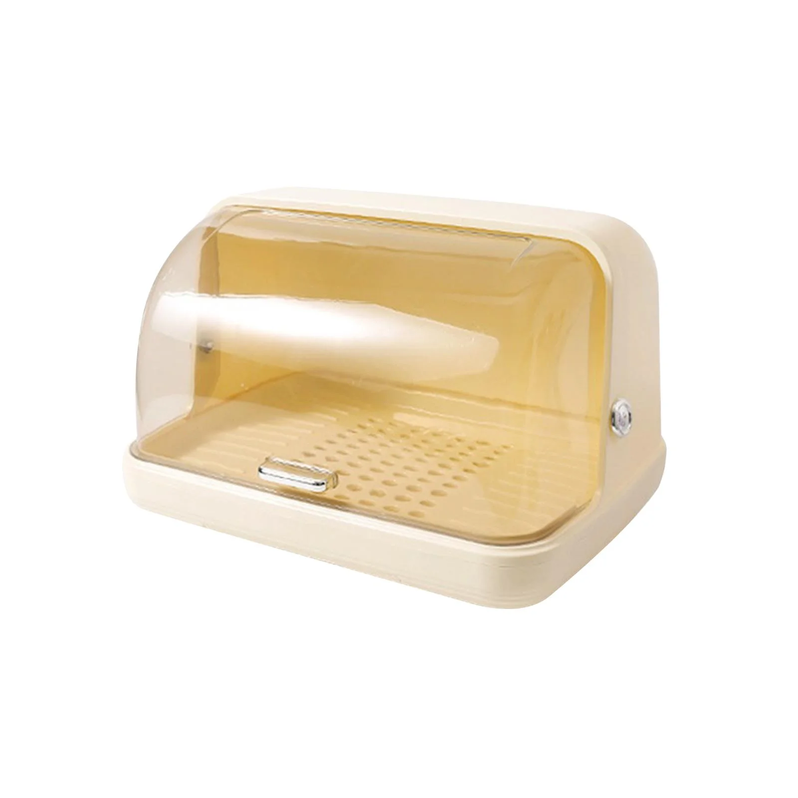 Desktop Cup Storage Rack, Dustproof Cup Holder with Lid, Hollow Countertop Multipurpope Baby Bottle Drying Rack for Tea Cup Bowl Milk Bottles Creamy yellow