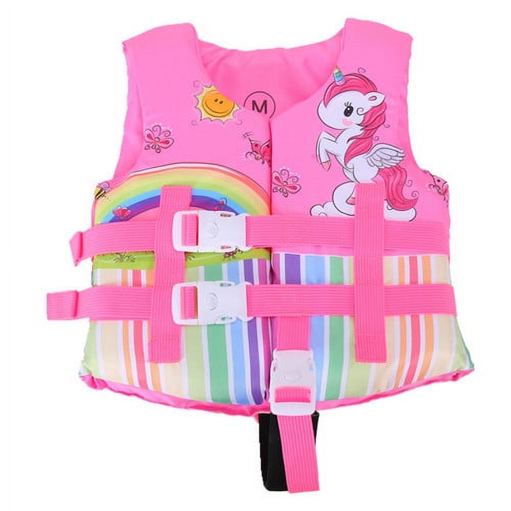 Kids Swimming Life Vest Cartoon Animals Print Flotage Life Jacket With Lockable Buckles For Girls Boys 2-12 Years