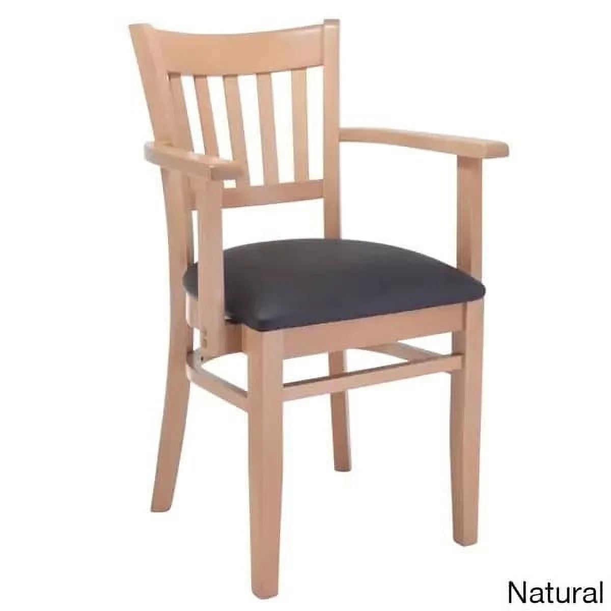 Beechwood Mountain Vertical Dining Arm Chair in Natural and Black