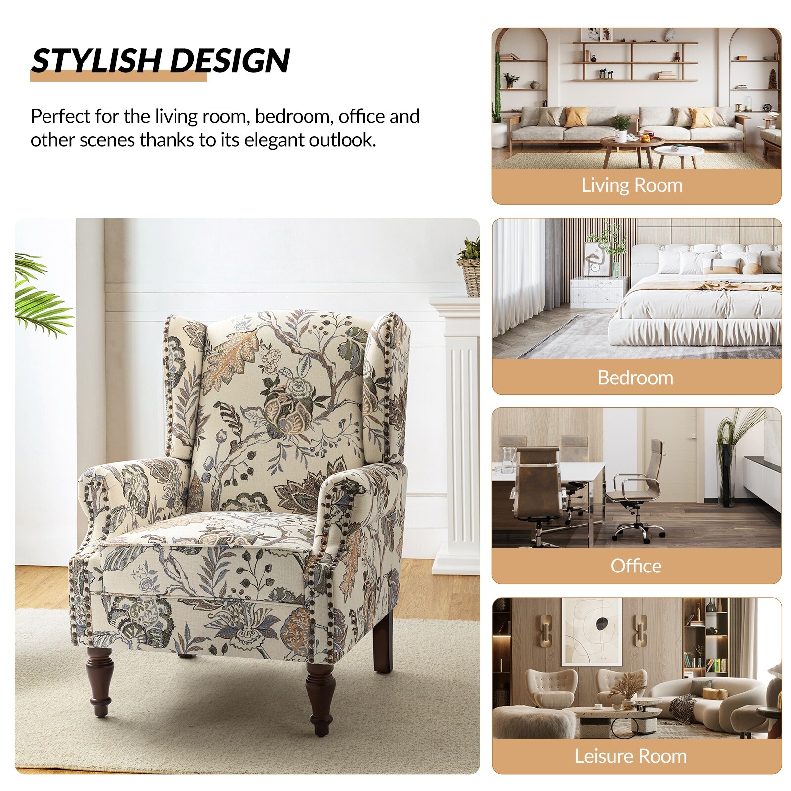 HULALA HOME Gott Transitional Style Armchair with Spindle Legs Set of 2 by  Green