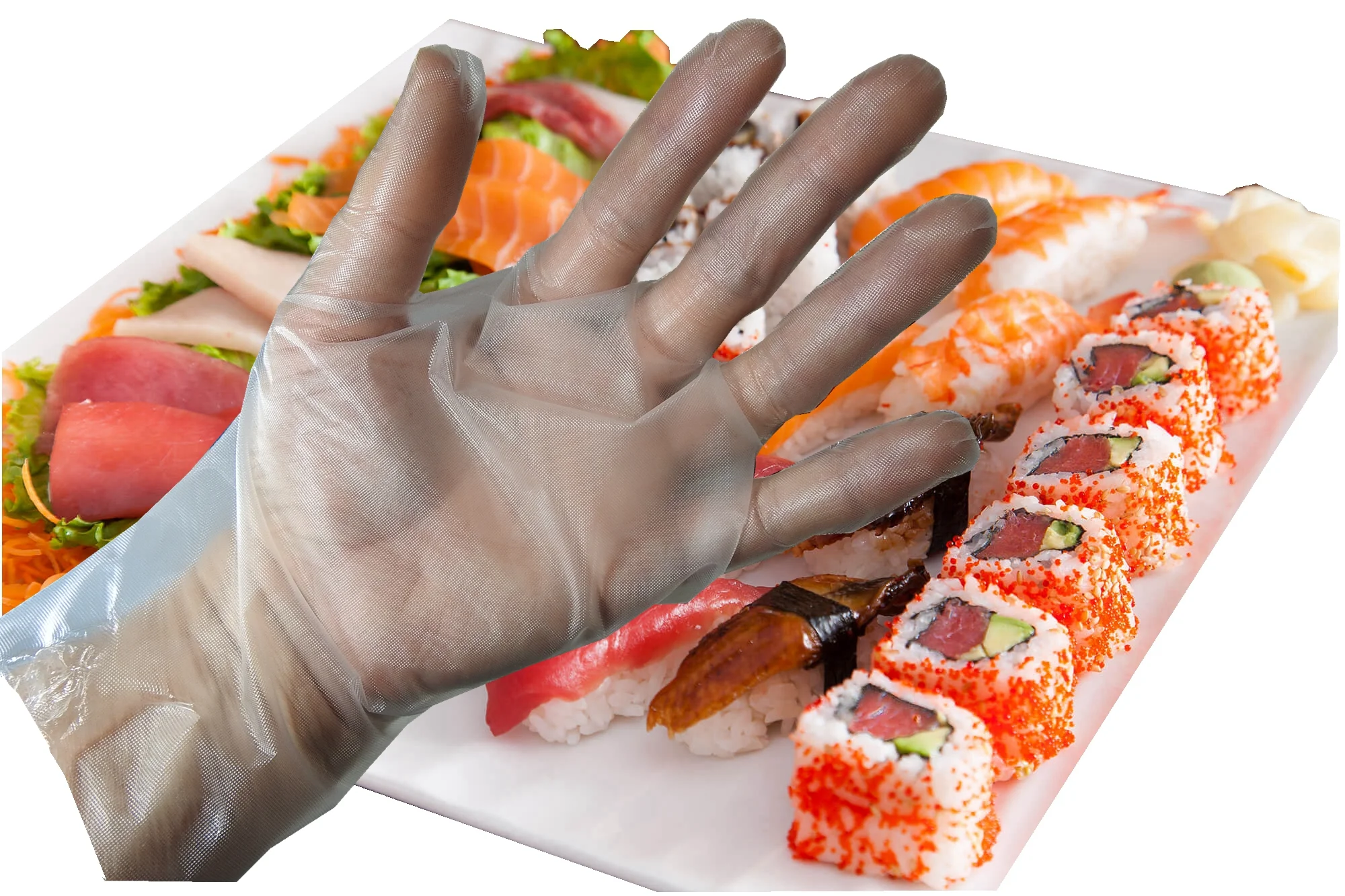 StarBay Small Size, Non-Stick Food Sushi Rice Disposable Gloves, Food Service Medical Grade, Non-Sterile, Latex Free, Powder Free Protective Glove (5 Boxes = 500pc total)