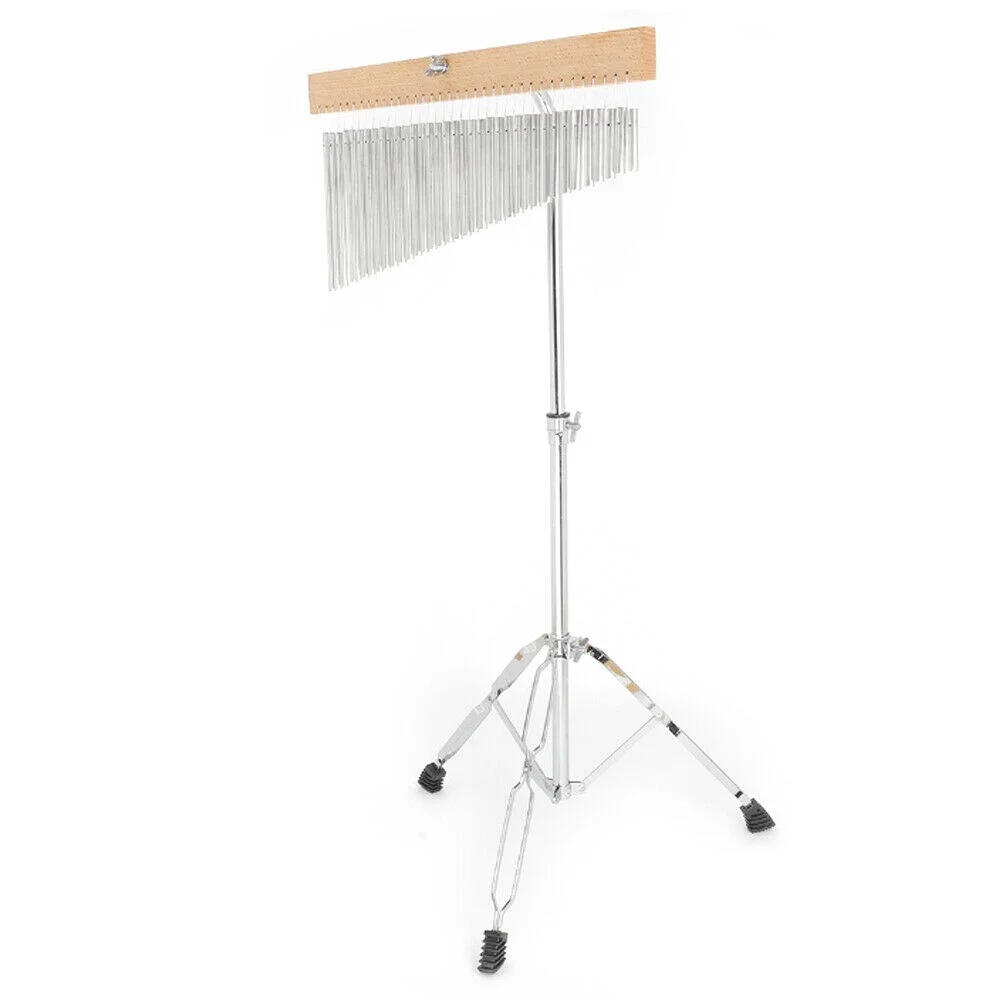 DENEST 36-Tone Bar Chimes Single-Row Musical Percussion Instrument with Tripod Stand
