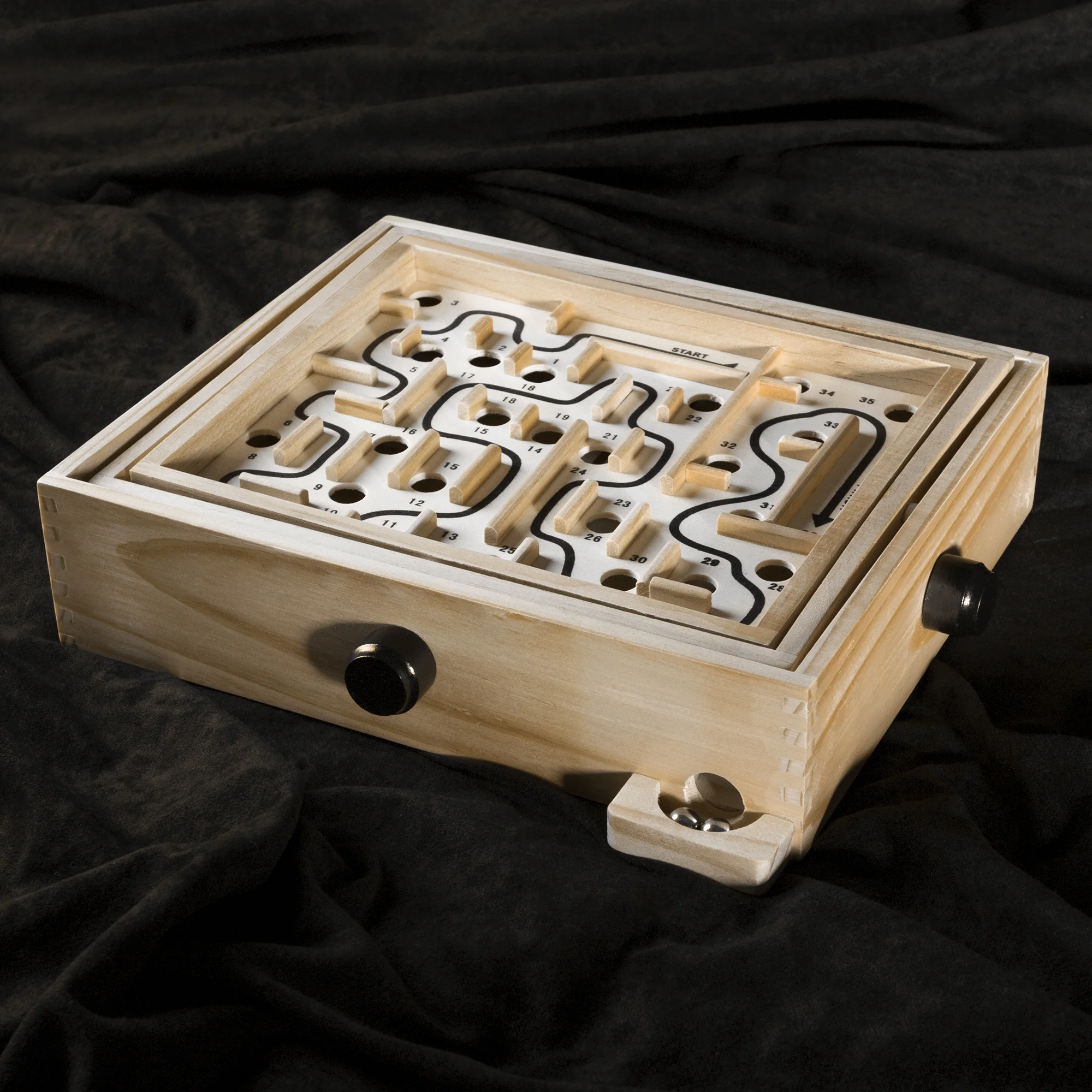 Labyrinth Wooden Maze Game with Two Steel Marbles by Hey! Play!
