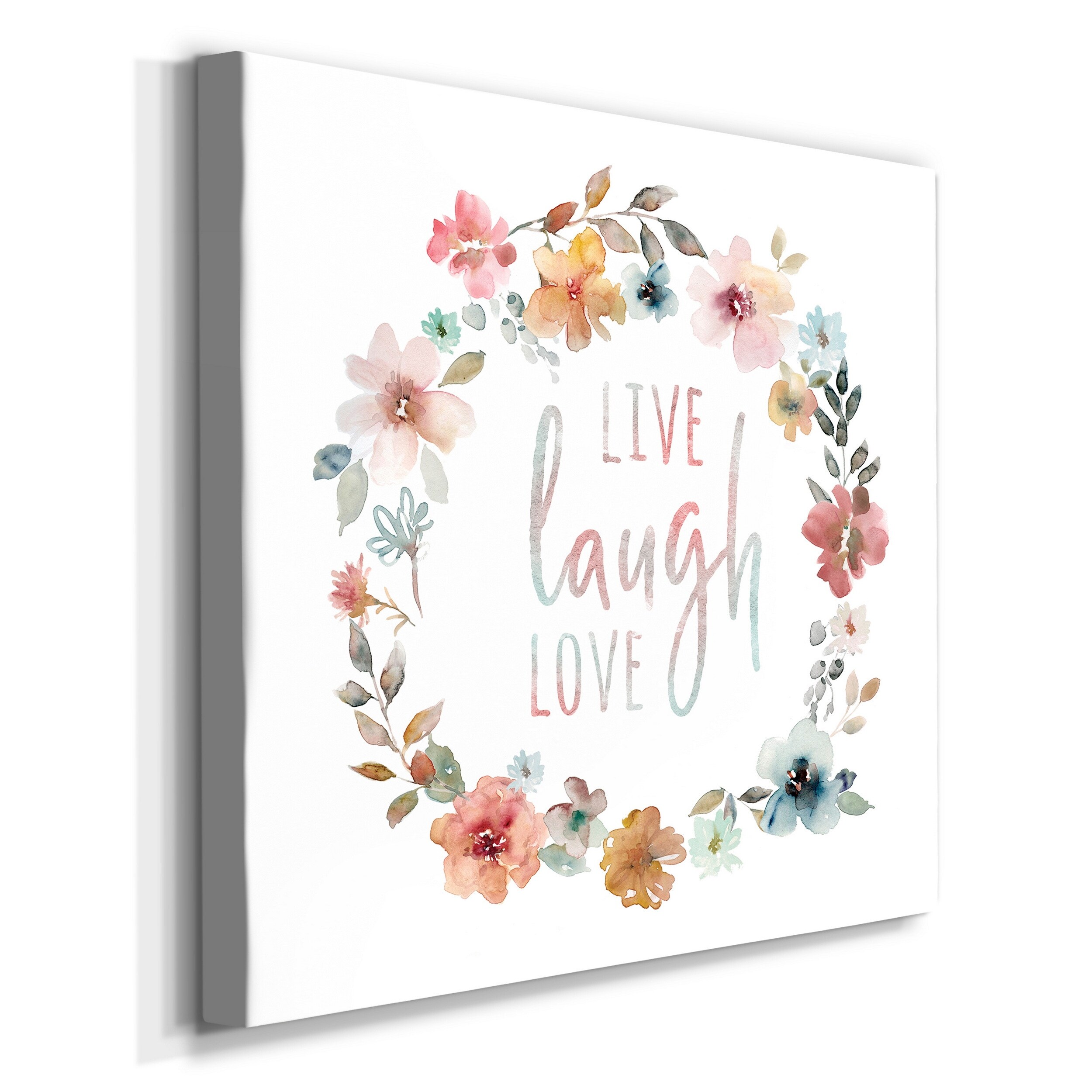 Wexford Home Live Laugh Love-Premium Gallery Wrapped Canvas - Ready to Hang 10X10