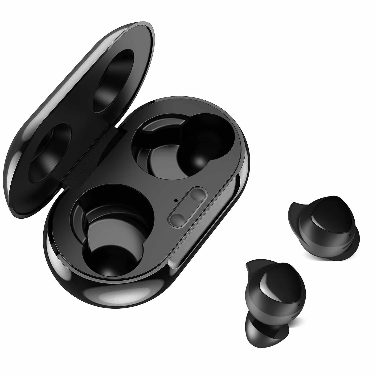 UrbanX Street Buds Plus True Bluetooth Wireless Earbuds For LG K41S With Active Noise Cancelling (Charging Case Included) Black