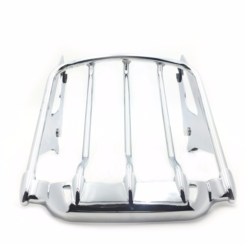 Motorcycle Chrome Detachables Luggage Rack For Harley 09-later Touring Road King / Road Glide/ Street Glide (Need Docking, Sold Seperate)