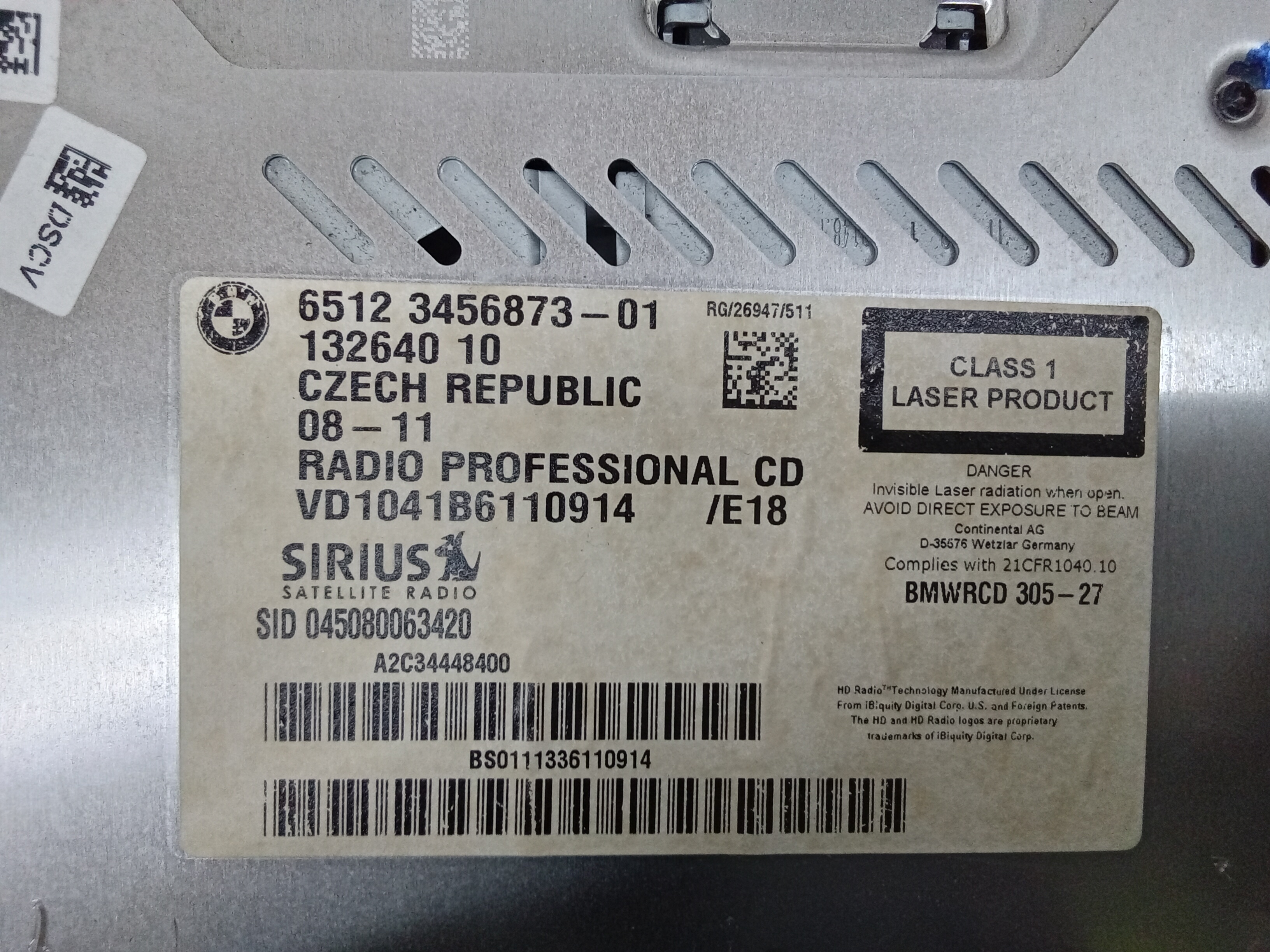 Pre-Owned 12 Mini Cooper Countryman CD Player Radio OEM - Verify Specific Vehicle Fitment In Description - (Good)