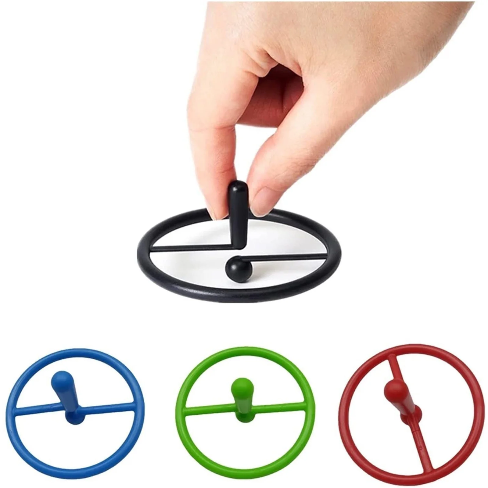 Novelty Spinning Tops Forever Spinning Tops Spinning Toy Circle Suspended Exclamation Mark Fun Birthday Party Supplies Gifts Motion Table Toy 4 Pcs