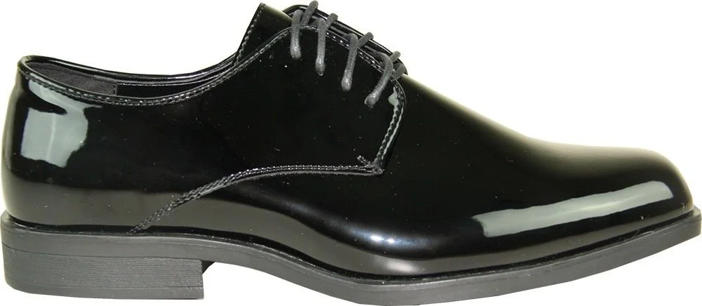 VANGELO Men's Tuxedo Shoe TUX-1 Wrinkle Free Dress Shoe (10.5 D(M) US, Black Patent)