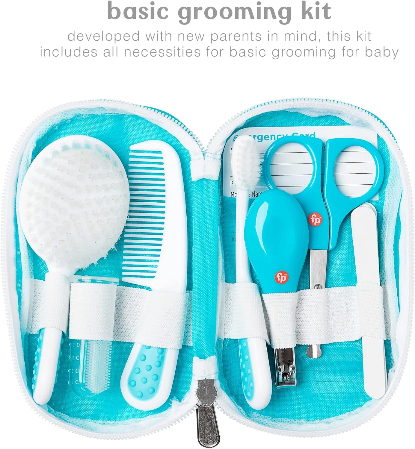 Fisher-Price Baby Grooming Kit for Newborns, 12 Pieces, 0+ Months