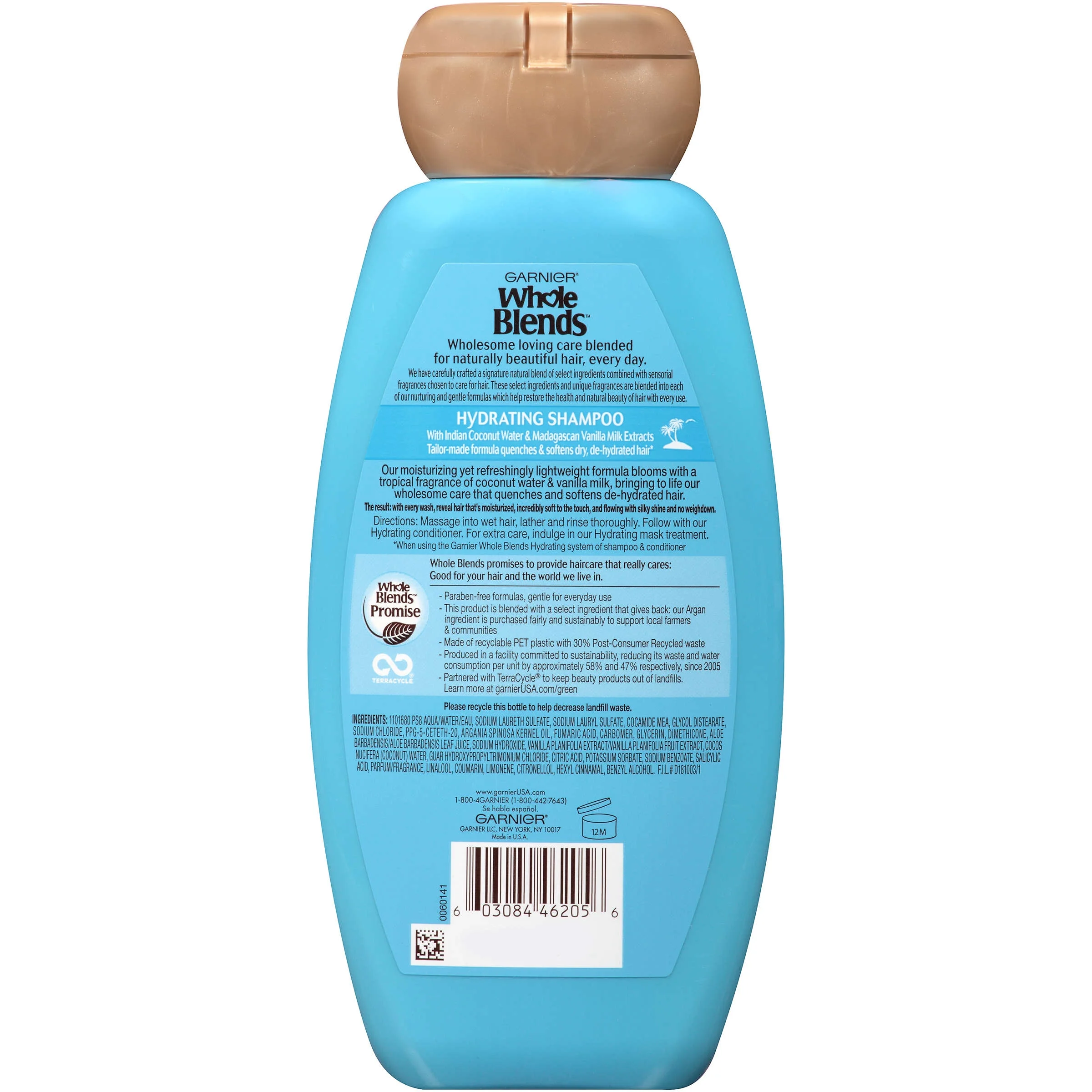 Garnier Whole Blends Shampoo with Coconut Water & Vanilla Milk Extracts 12.5 FL OZ