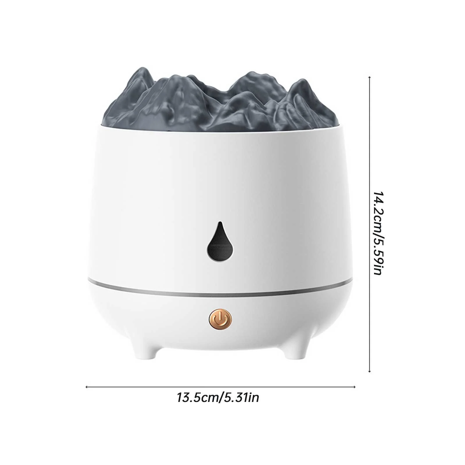 Simulated Volcano Aromatherapy Diffuser Cool Mist Humidifier Quiet Air Humidifier For Bedroom Baby Nursery Office Oil Diffuser Auto Shut Off Gift Night Light