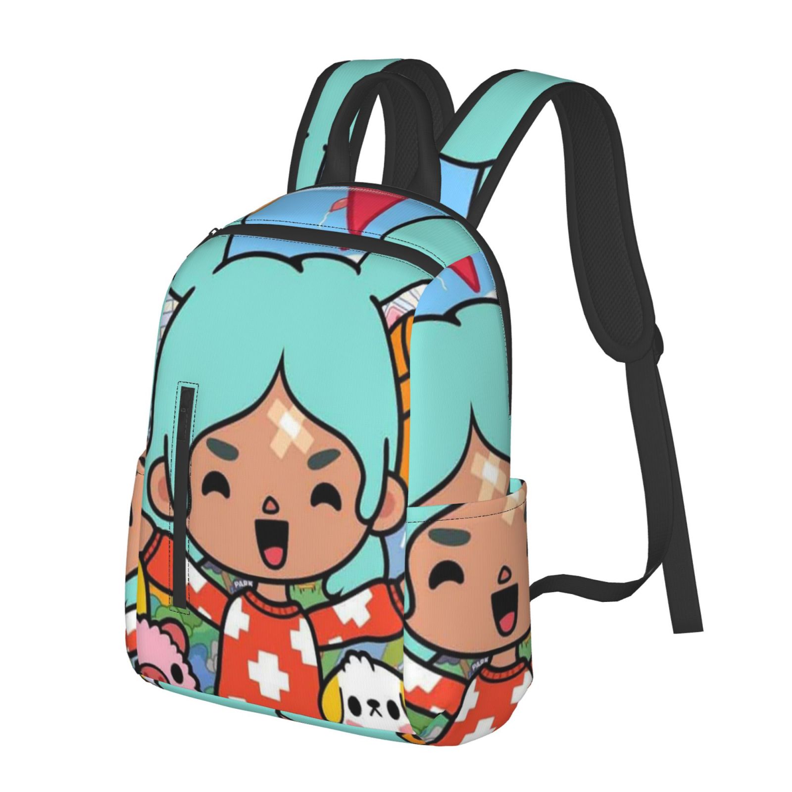 Toca Boca Backpack Student School Bag Bookbag Satchel Lightweight Unisex Daypack Knapsack Rucksack For Kids Teens Adult