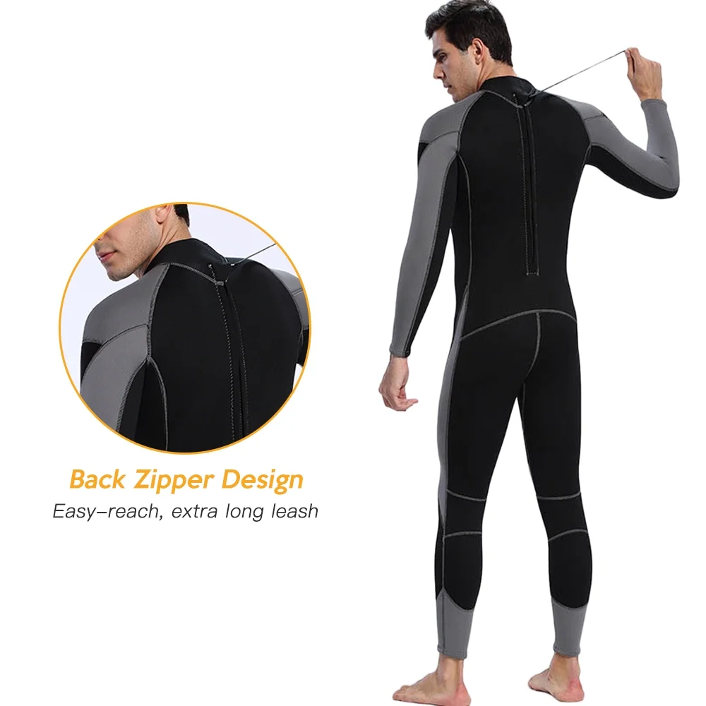 Myledi Men 3mm Neoprene Wetsuit Surfing Swimming Diving Suit Suit (XXL)