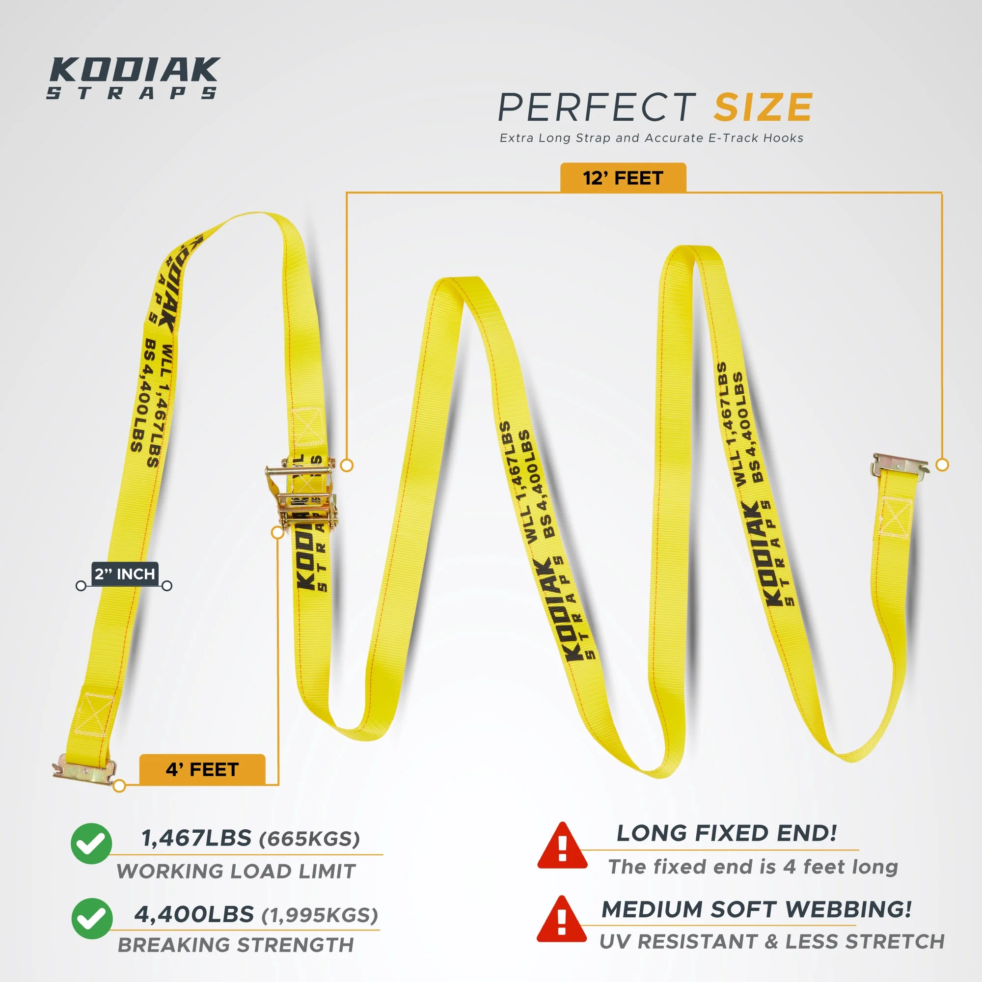 KODIAK STRAPS E Track Straps 2
