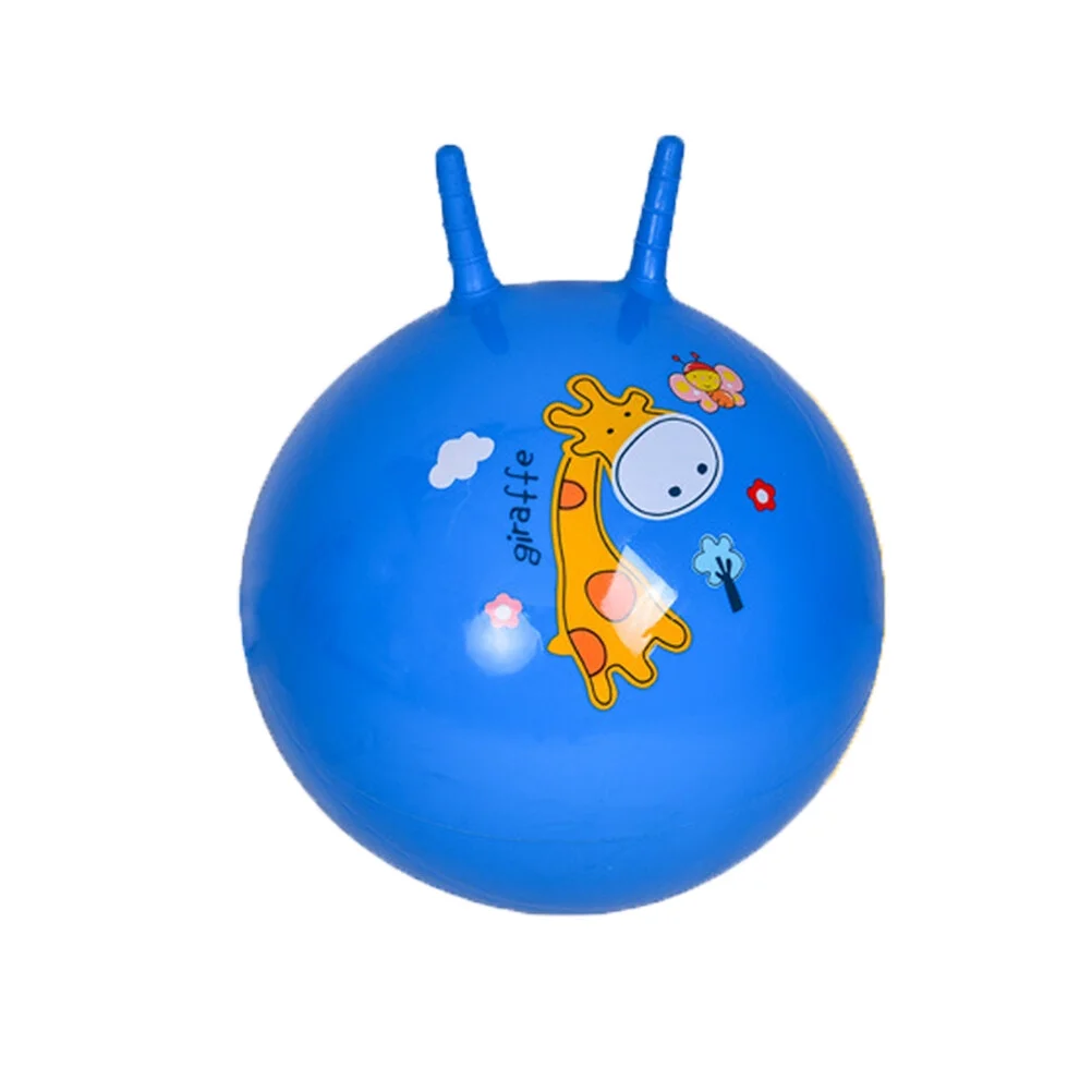 Hemoton 45cm Thickened Bouncing Ball Inflatable Exercise Ball Jumping Ball Fitness PVC Equipment Balance Jumping Toy for Kindergarten Children (Assorted and Random Color)