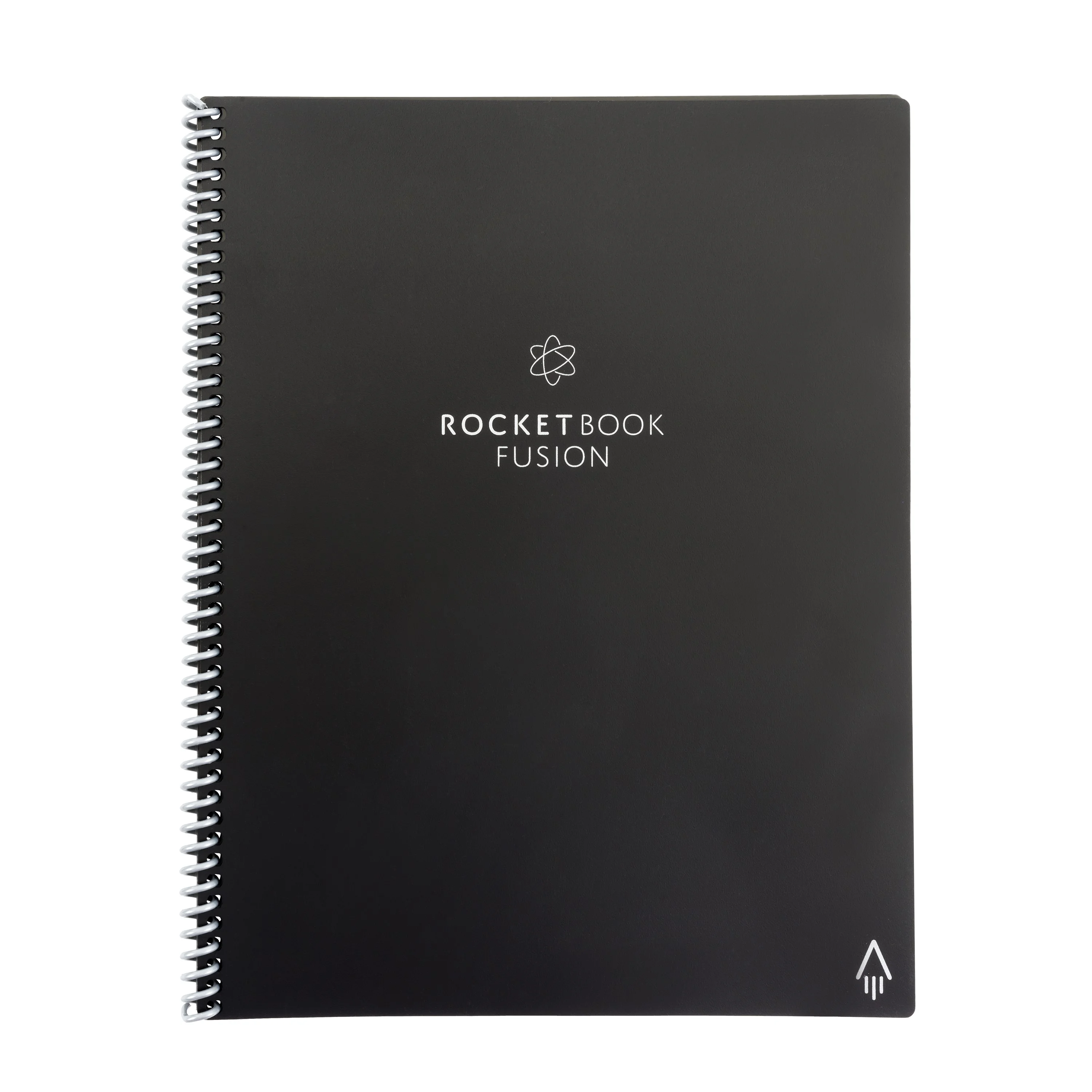 Rocketbook Fusion Smart Reusable Spiral Notebook, Black, Letter Size Eco-Friendly Notebook (8.5