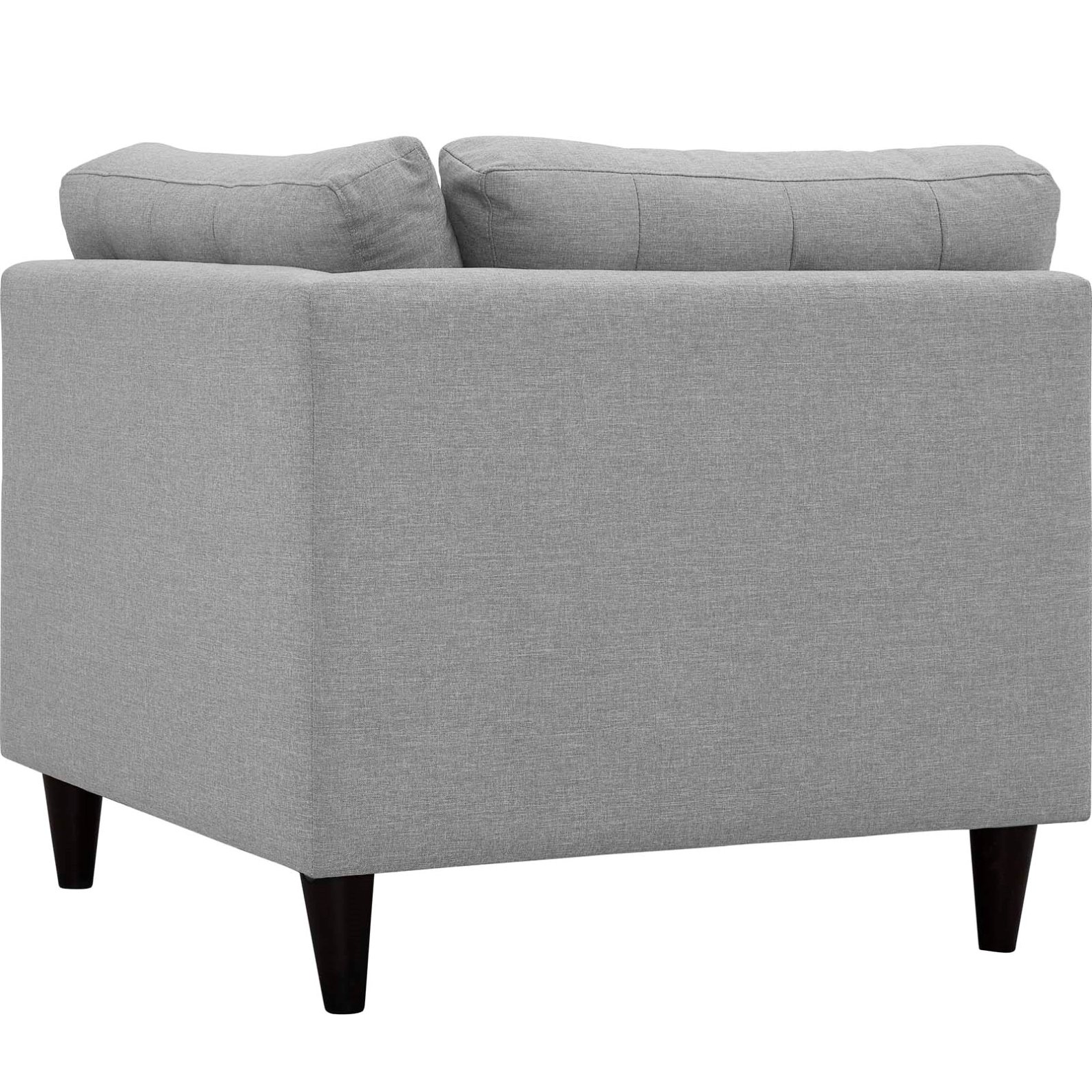 Modern Contemporary Urban Design Living Lounge Room Corner Sofa Chair, Grey Gray, Fabric