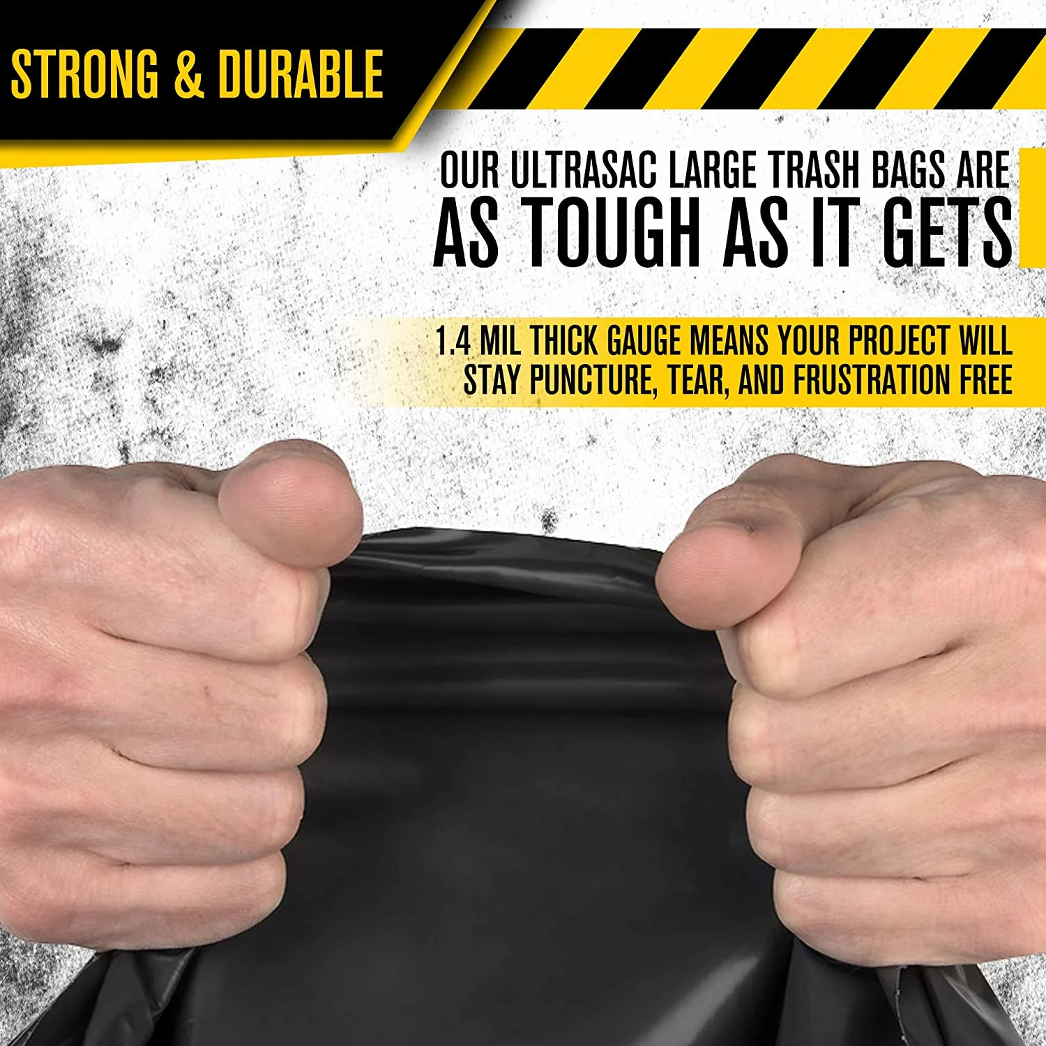 UltraSac 33 Gallon Trash Bags - (Huge 100 Pack/w Ties) - 33