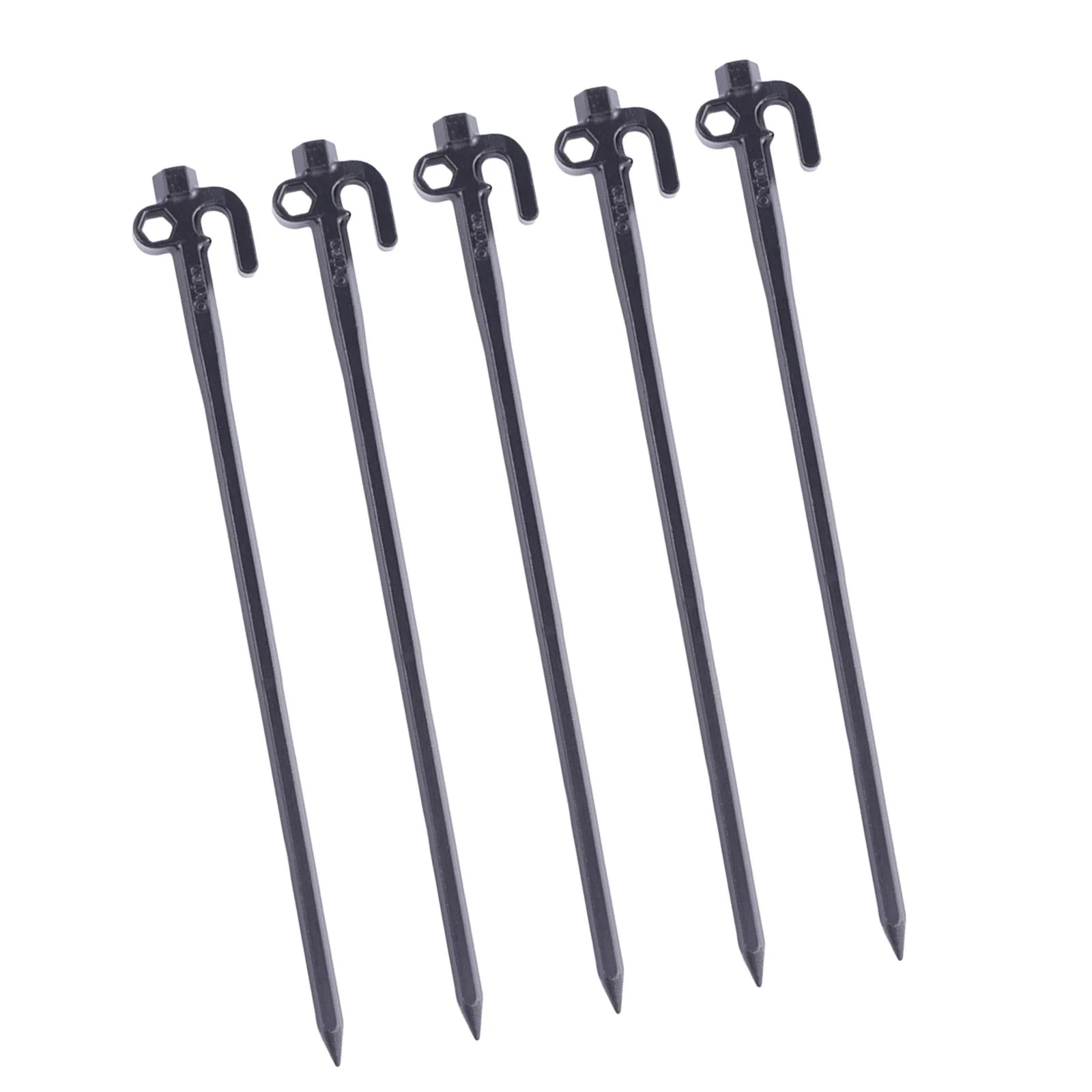 5pcs Steel Tent Spikes, Camping Tent Nails Hammocks Unbent, Outdoor Unbreakable Camping Stakes Tarp Stakes for Car Canopy Rocks Grassland Snowfield 30cm